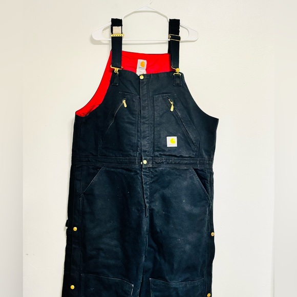 Carhartt LOOSE FIT FIRM DUCK INSULATED BIB OVERALL 42 x 30 - Picture 4 of 10
